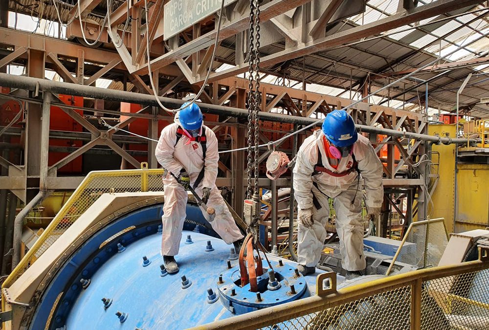 Nexa Resources Atacocha SAA – Cambio de contraeje, catalina, alineamiento general de Molino